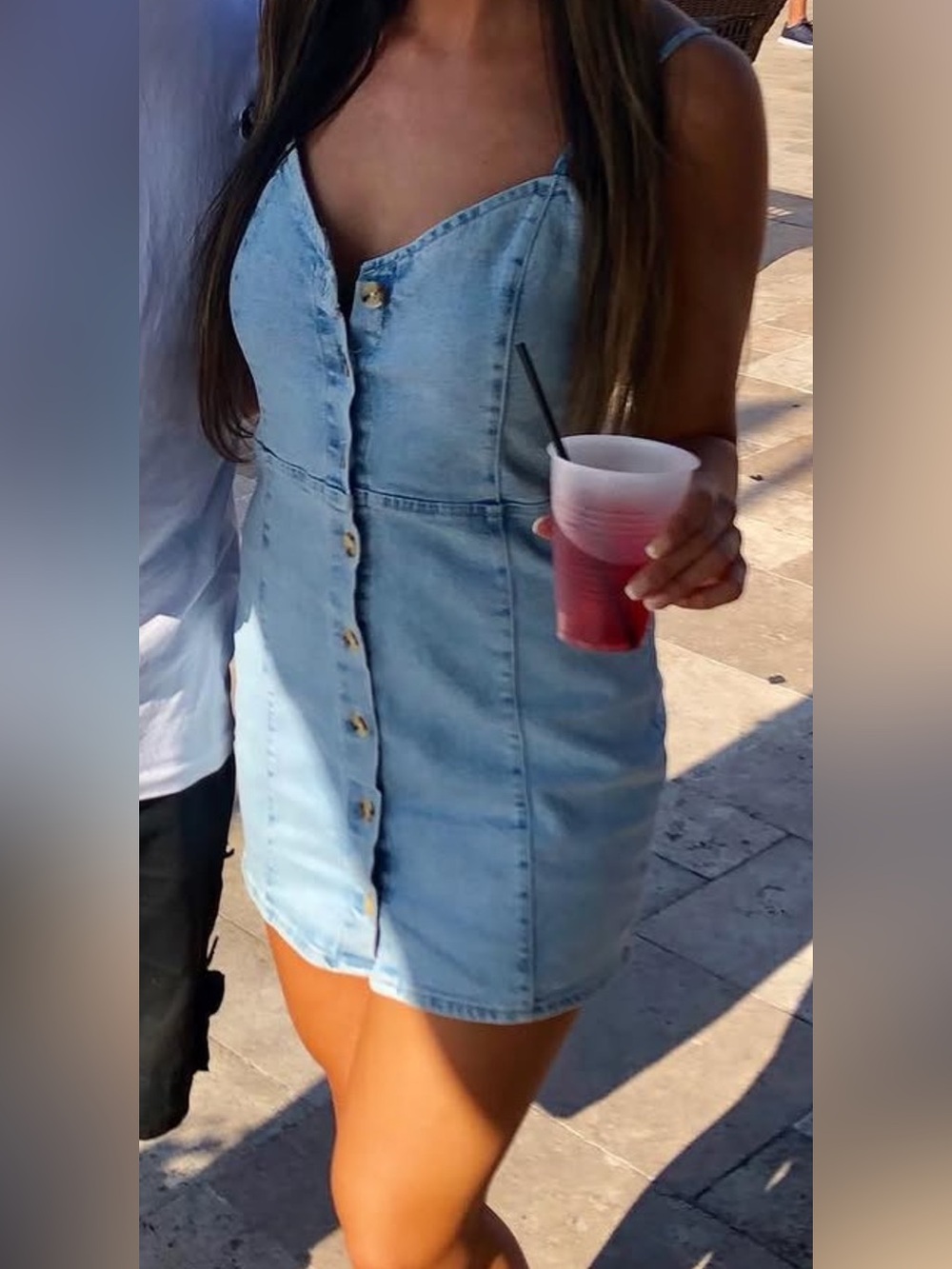ZARA- mini denim dress